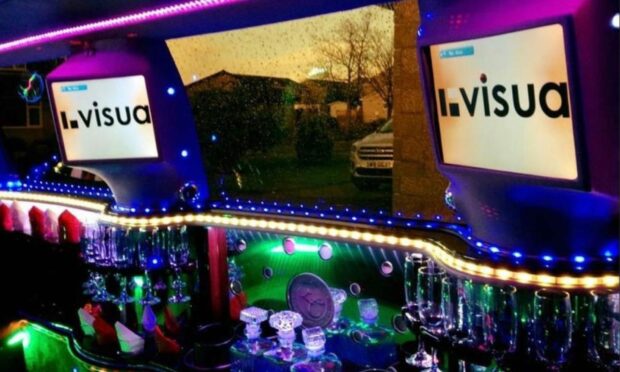 Inside one of the companies limos. image: Aberdeen VIP Party Bus Hire