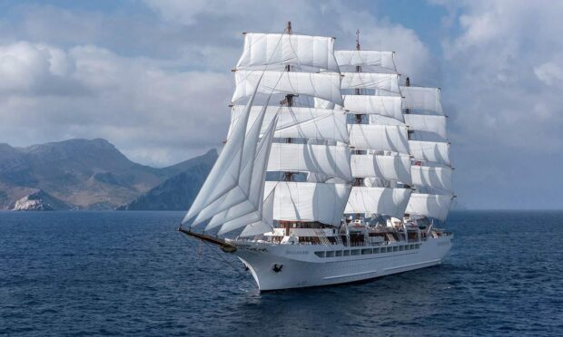 The Sea Cloud Spirit cruise ship will sail into Aberdeen. Image: Sea Cloud