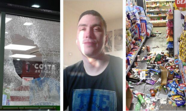 Derek Ellington caused £30,000 of losses to the BP filling station in Dyce. Image: DC Thomson/Facebook