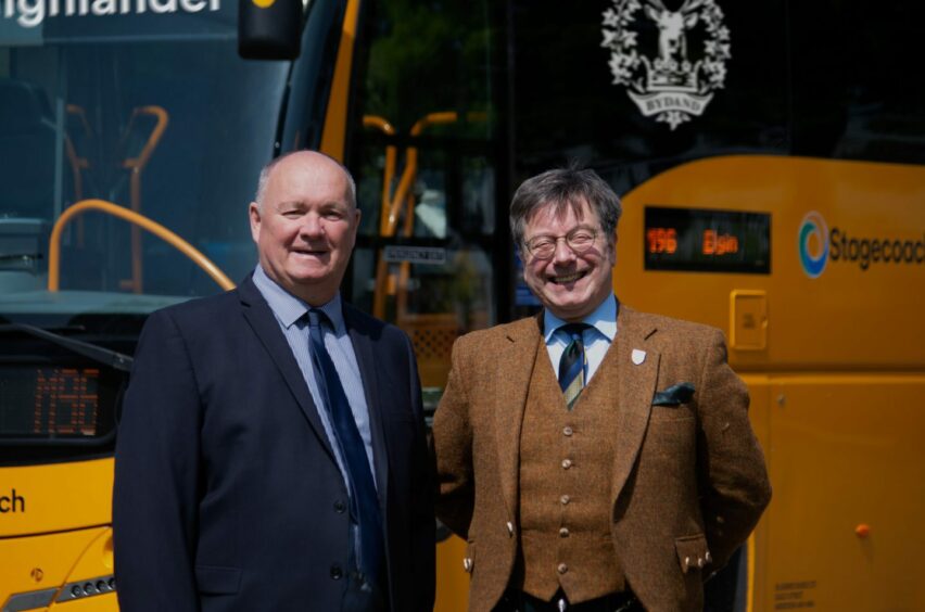 Stagecoach North Scotland managing director David Beaton with chief executive of The Gordon Highlanders Museum John McLeish.