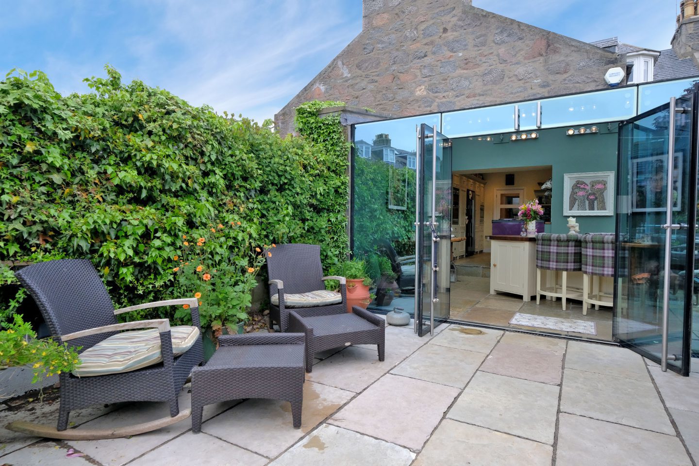 Granite home with glass extension in Aberdeen west end for £455k