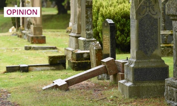 Damaged and broken gravestones have been an issue in Tomnahurich cemetery for many years (Image: Sandy McCook/DC Thomson)