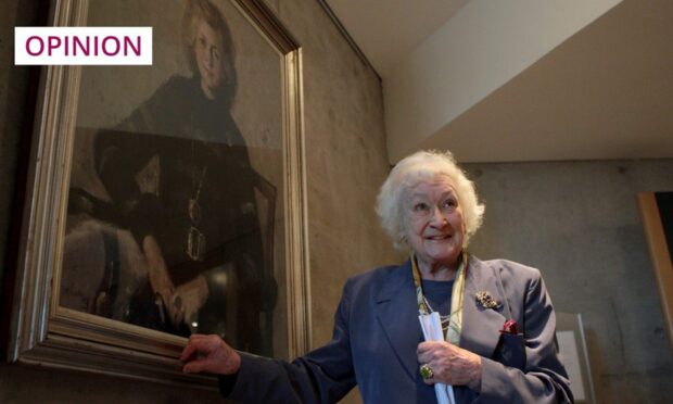 The late politician Winnie Ewing, pictured at the unveiling of her portrait at the Scottish parliament in 2017 (Image: David Cheskin/PA)