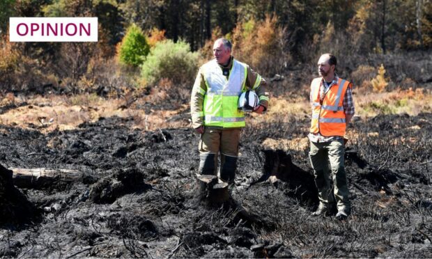 The Cannich wildfire has caused devastation, (Image: Sandy McCook/DC Thomson)
