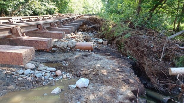 Engineers are working to repair sections of the West Highland Line affected by flooding.