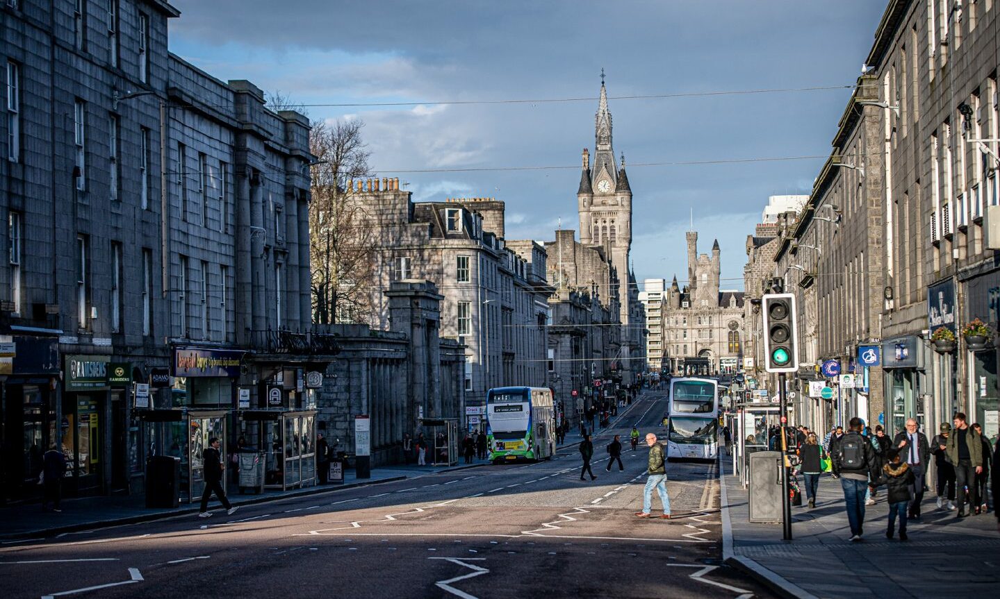 Section of Union Street in Aberdeen.