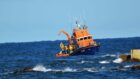Buckie lifeboat called to help burning fishing boat in the Moray Firth.