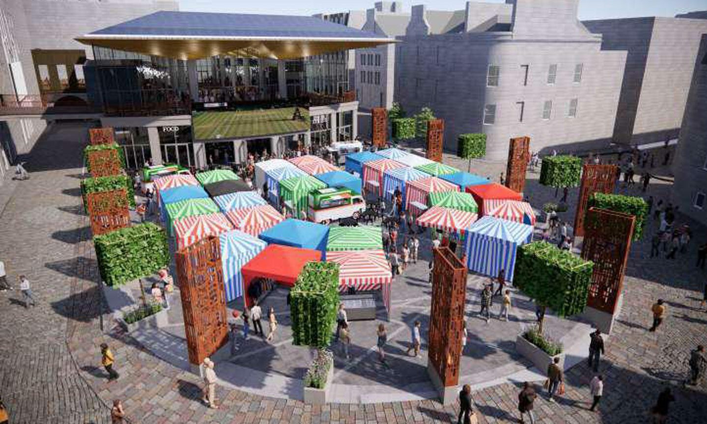 An image of how the new Aberdeen Market is envisaged to look. 