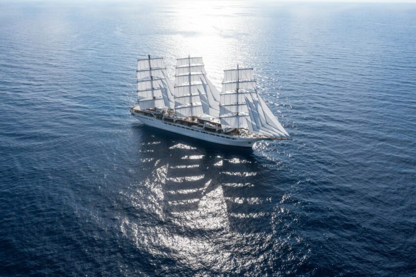 Sea Cloud Spirit cruise ship.