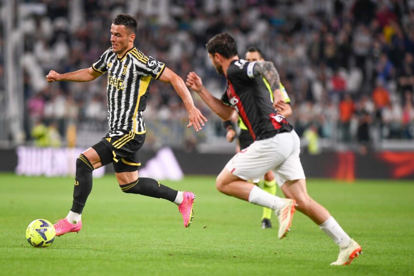 Juventus players in action.
