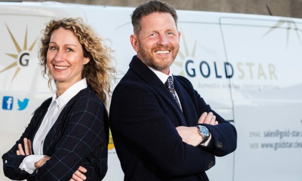 Goldstar Cleaning Services owners Rachel and Scott Willox. Image: Goldstar Cleaning Services.