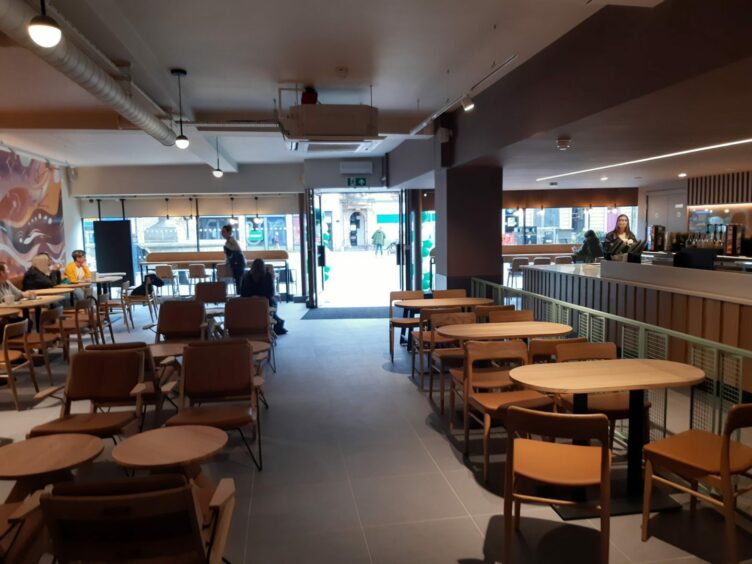 Interior of new Elgin Starbucks.