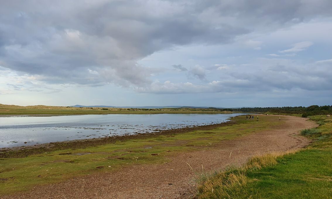 Looking out over the River Lossie towards Buckie and Spey Bay. 