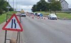Roadworks on A96 have been ongoing for weeks. Image: David Mackay/DCT Media.
