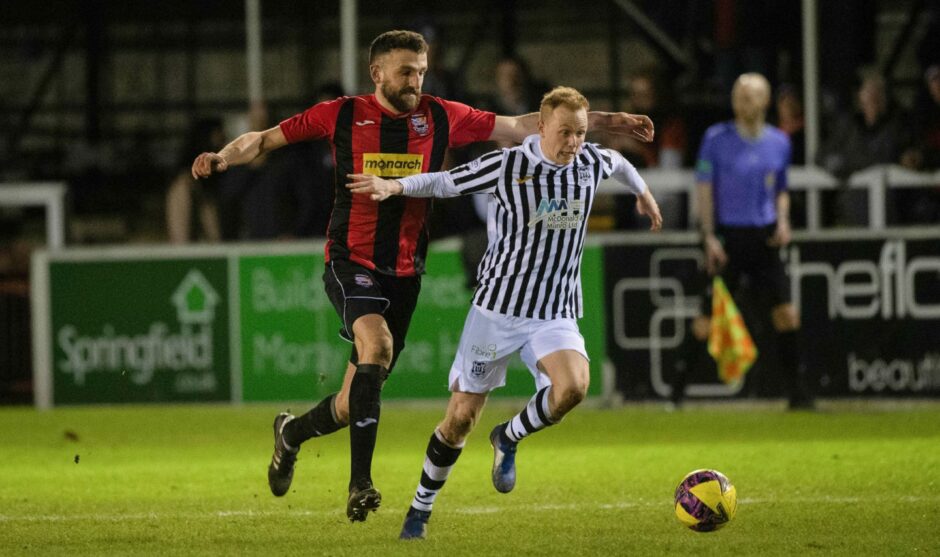 Russell Dingwall in action for Elgin City against Drumchapel United