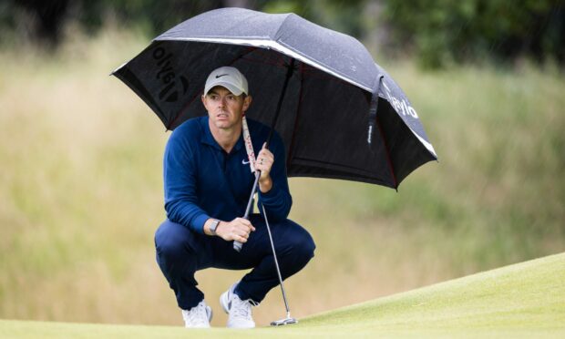 Rory McIlroy during the 2023 Genesis Scottish Open. Image: SNS