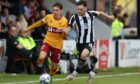 Liam Harvey gives chase to Motherwell's Luca Ross. Image: SNS Group