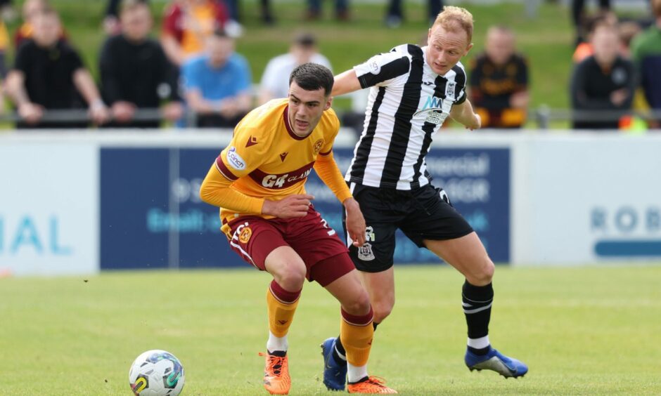 Russell Dingwall in action for Elgin City against Motherwell