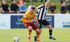 Russell Dingwall, right, in action against Motherwell in Elgin City's first Viaplay Cup tie