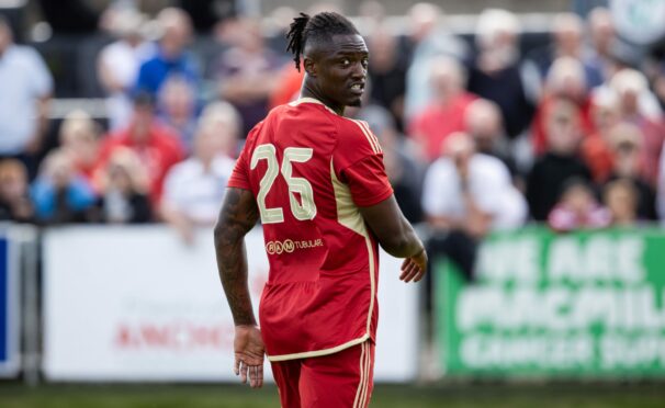 Aberdeen's Anthony Stewart during a pre-season friendly at Fraserburgh. Image: SNS.