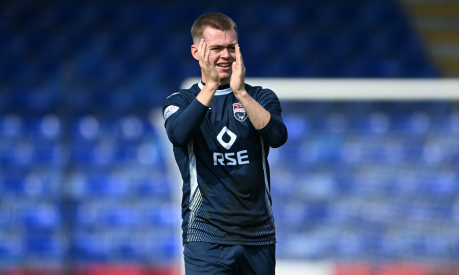 Jay Henderson, who opened his Ross County scoring account in the 2-1 victory over Morton in the Viaplay Cup.