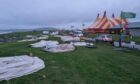 The festival site on Tiree was due to be packed for the weekend. Image: Carolyn Macdonald