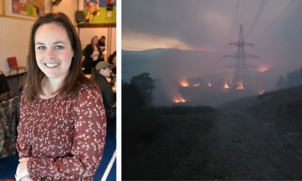 Kate Forbes hosted a summit to learn lessons from recent wildfires in the Highlands. Image: Sandy McCook/DC Thomson/Balintore Fire Station
