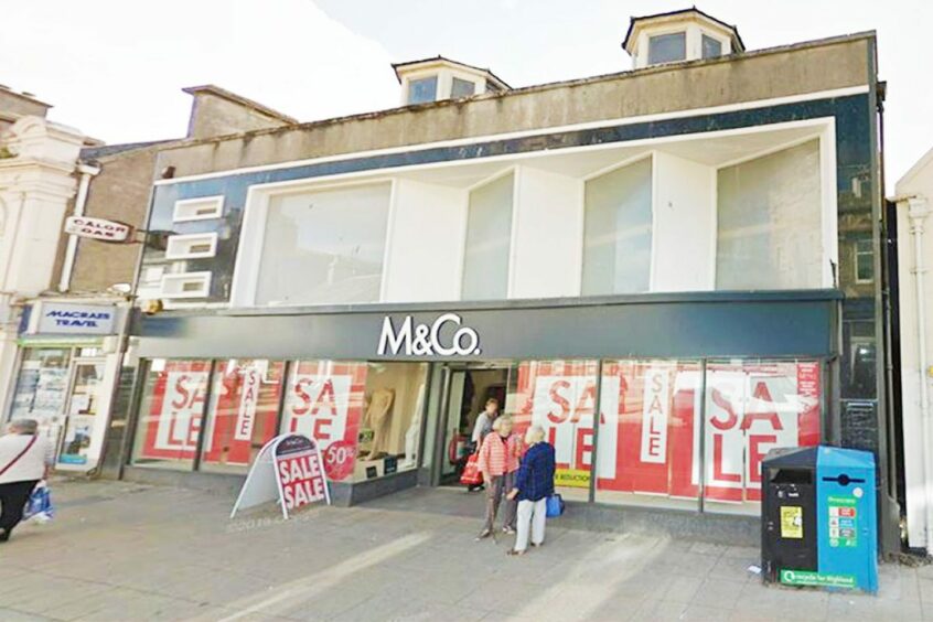 The former M&Co on High Street in Nairn.
