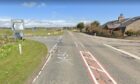Google Maps image of crossroads on A947 between Newmachar and Dyce.