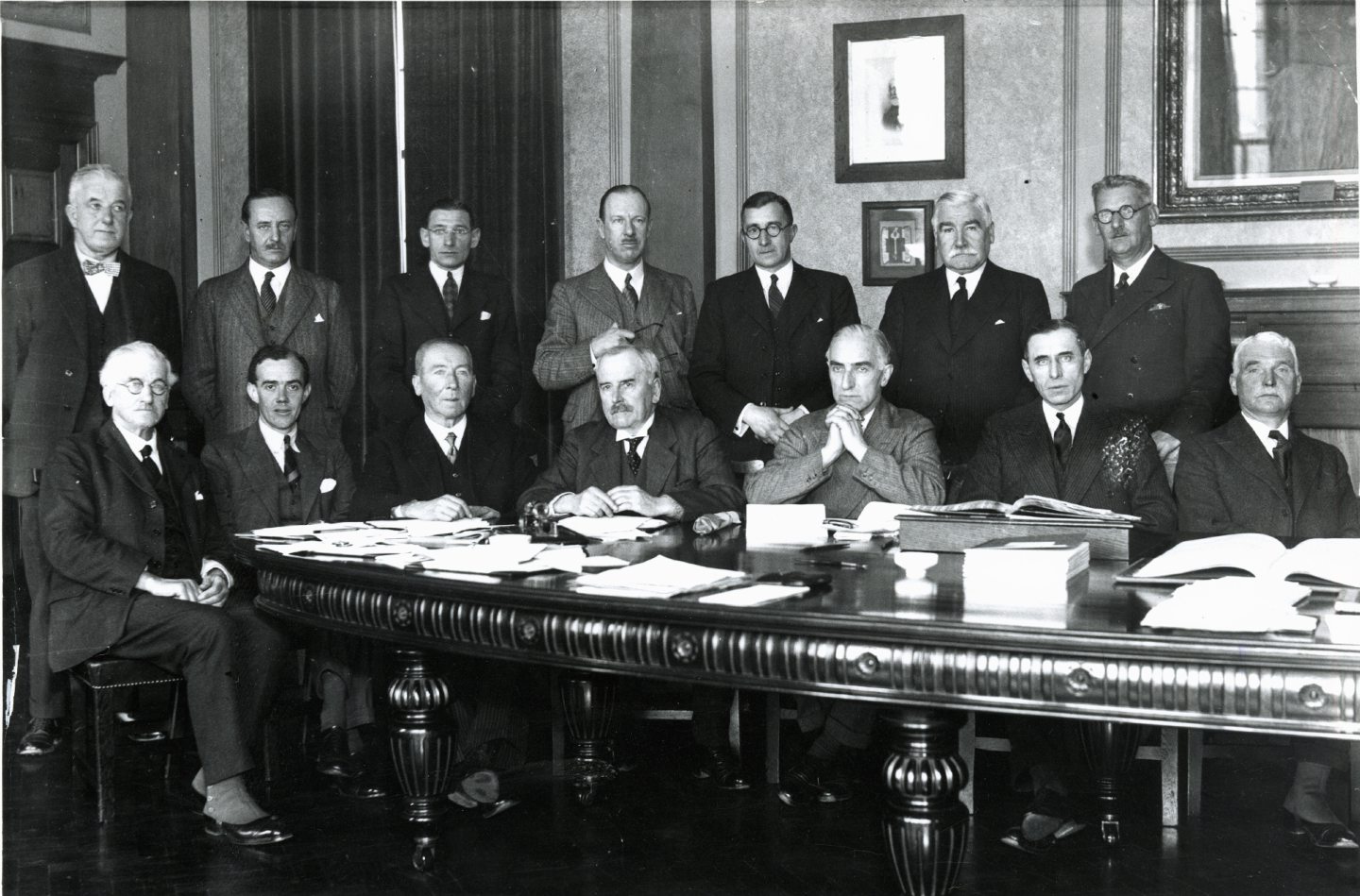 Infirmary Board - the first meeting in the new infirmary of Foresterhill Hospital in 1936.
