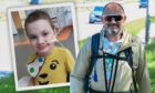 Richard Hay is walking from Shetland to Edinburgh to raise money in memory of his son Aksel, who died in 2021 of a brain stem tumour. Image: Kate Hay/DC Thomson