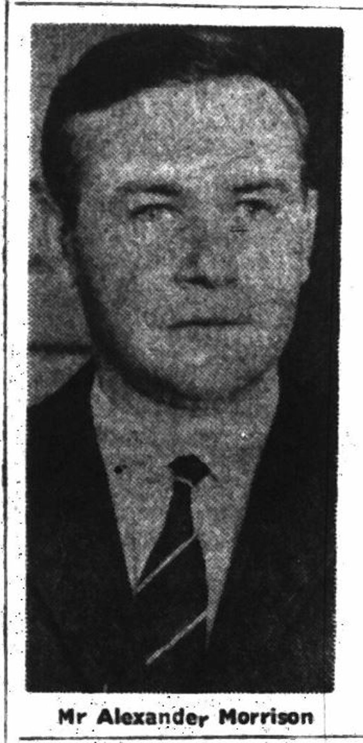 An image of Chief Constable Alexander Morrison in the paper