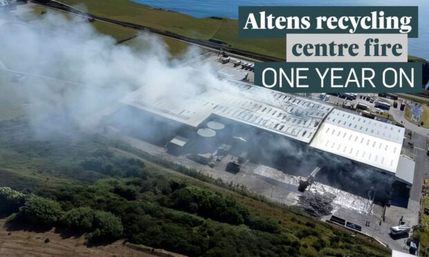 The Suez recycling centre in Altens was destroyed by fire potentially caused by a lithium battery in July last year. Image: Kenny Elrick / DCT Media.