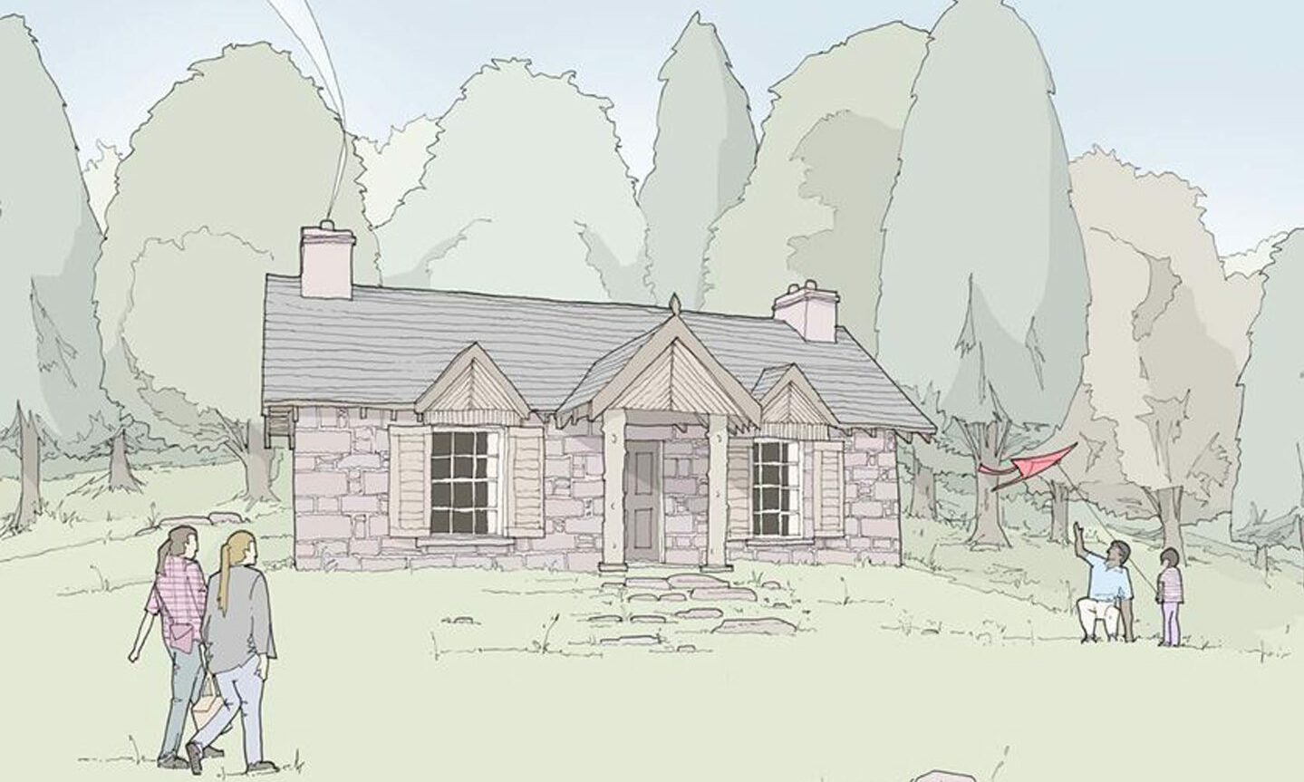 Artist impression of how Queen Victoria's picnic cottage in Mar Lodge Estate could look like.