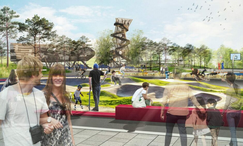 Plans for a new park either side of the Beach Boulevard include a pump track and <yoastmark class=