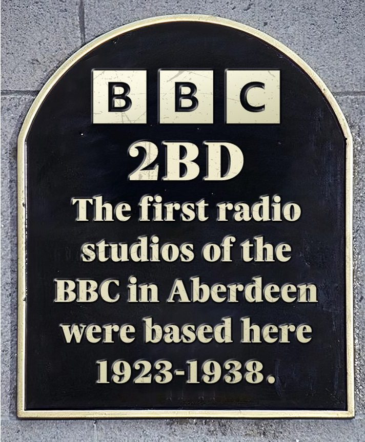 A new plaque will honour the BBC's first radio broadcast in Aberdeen