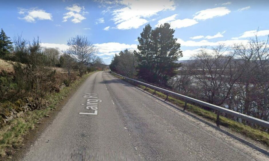 Google Maps image of A836 west of Bonar Bridge.