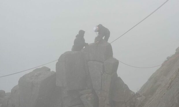Three climbers have been rescued in the Cairngorms. Image: Braemar Mountain Rescue Team.