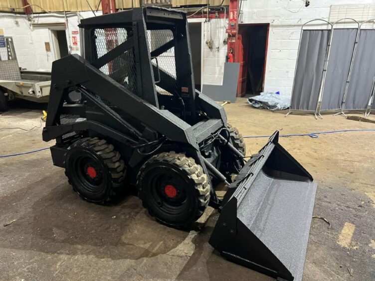 Agricultural digger after its transformation by CMD Coatings.