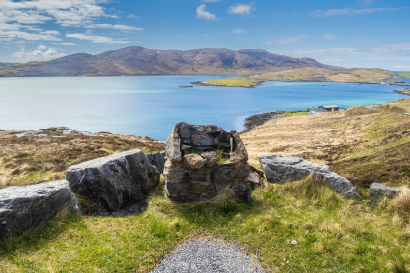 View out over the water on the beautiful island of Barra