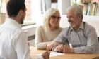 Older couple getting financial advice