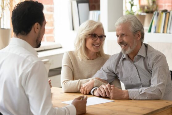 Older couple getting financial advice