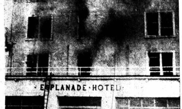 Ten people perished after a massive fire at the Esplanade Hotel in Oban on July 24 1973. Supplied by DCT ARCHIVES