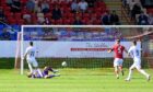 Kyle Connell is scoring for Cove against Brechin City. Image: Darrell Benns/DC Thomson