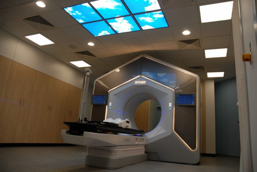 One of the new adaptive radiotherapy machines at Aberdeen Royal Infirmary