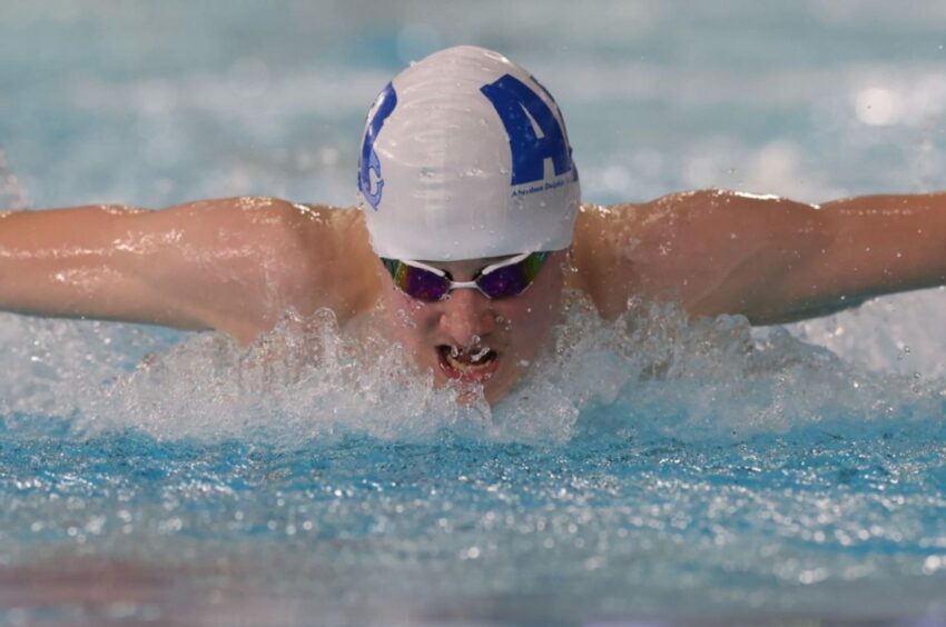 Stonehaven swimmer Dean Fearn in action.