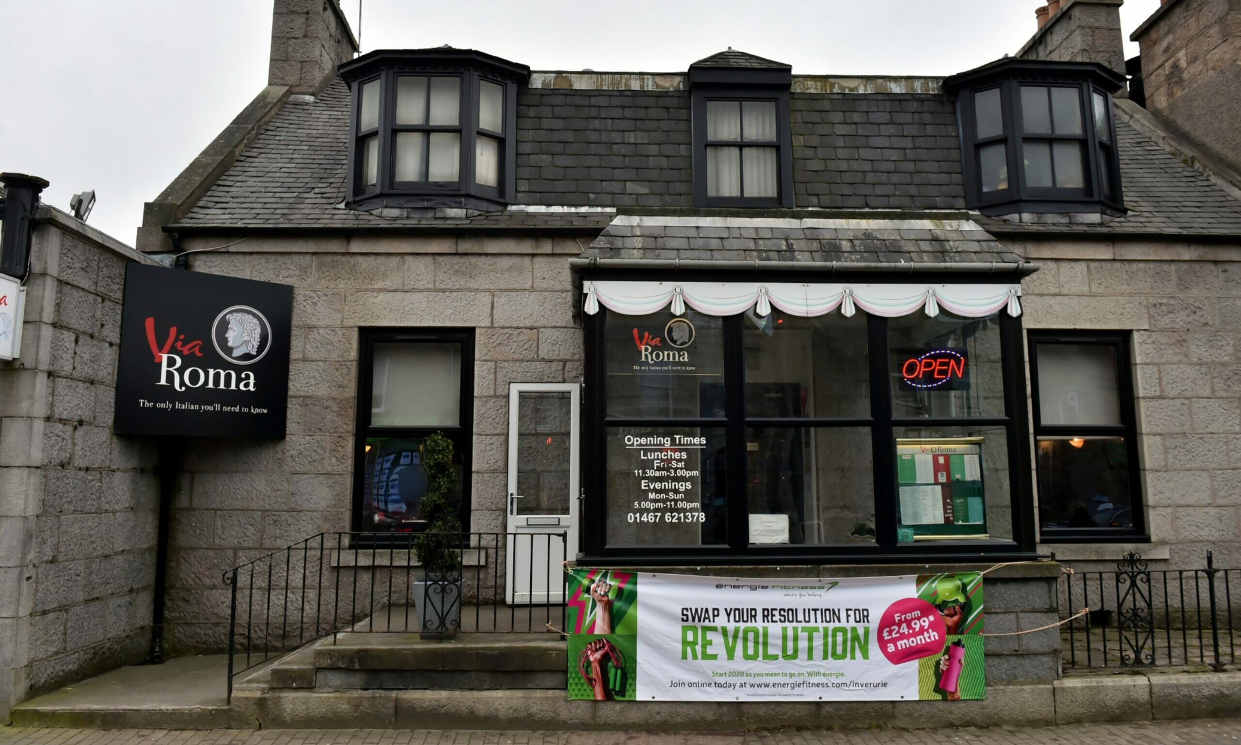 Side-on view of Via Roma in Inverurie, which is closing. 