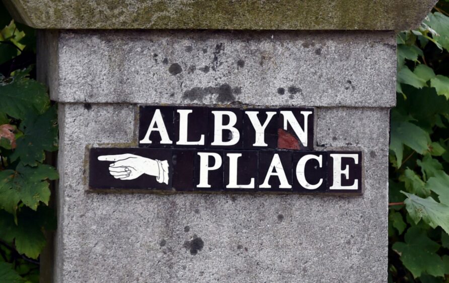 Albyn Place sign.