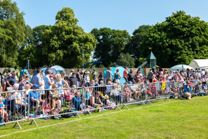 Crowds at the Forres Highland Games