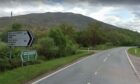 Google maps image of junction between A830 and A861.